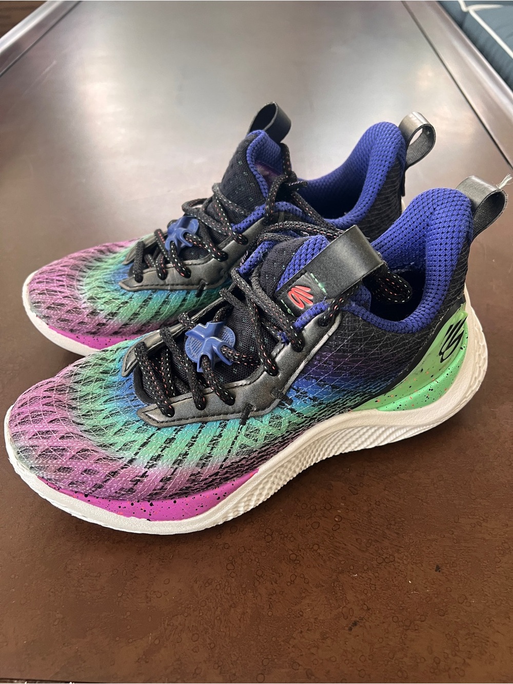 Curry Kids Multicolor basketball shoes - Purple/Green/Blue
